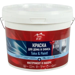 Краска для дома и офиса Parade Ice Take& Paint база А цвет белый 9 л 82050513 STLM-2211227