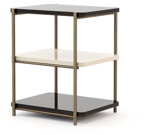 Stylish Club Квадратный журнальный столик из бронзы и дерева Her Scf.he04 - Вид №1