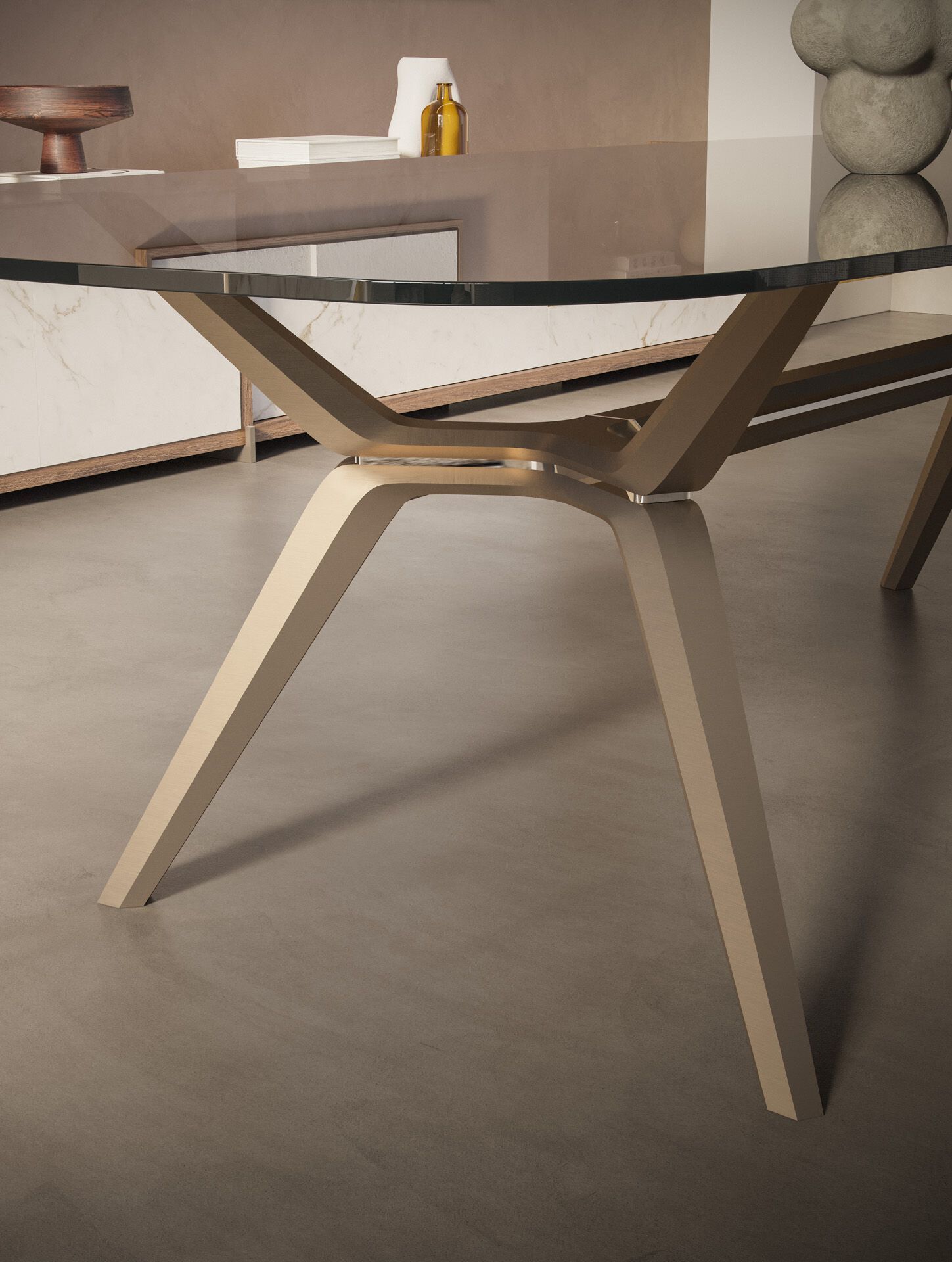 Прямоугольный стеклянный стол REFLEX Горизонт ARCH-00146158 - Вид №9