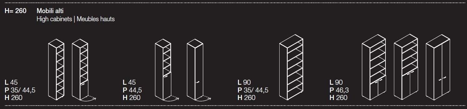 Las Mobili Высокий модульный офисный блок Contenitori universali evo sun-id-1480029 - Вид №8