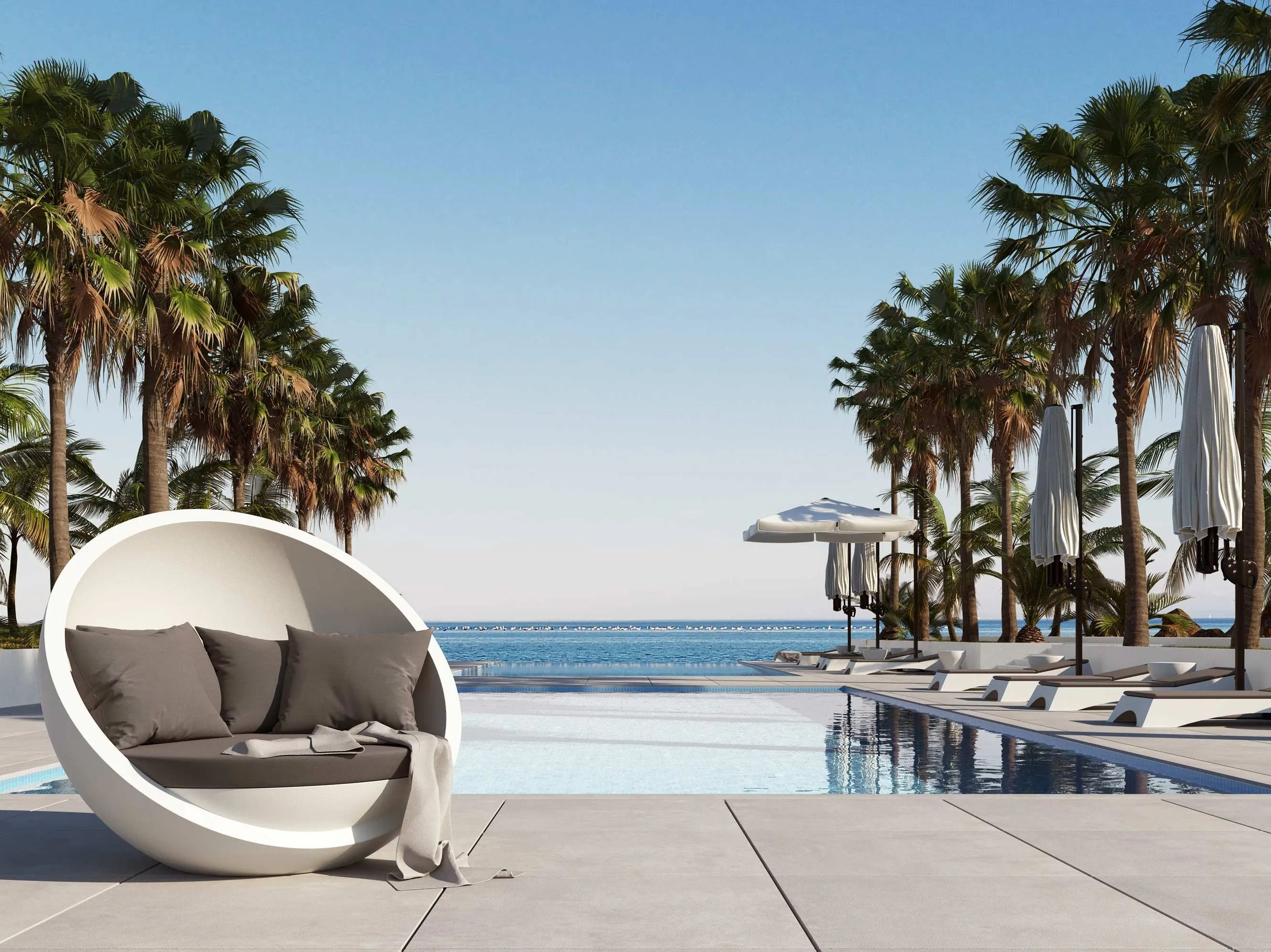 Круглая Садовая кровать из стекловолокна GANSK Бола ARCH-00000488 - Вид №2