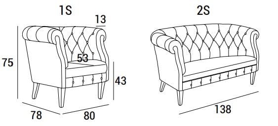Тканевый диван Domingo Salotti 203 ARCH-00003951 - Вид №2