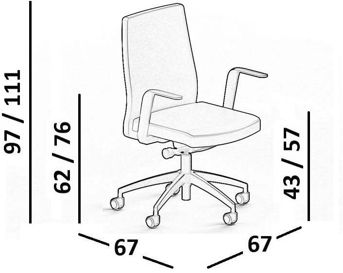 Luxy Кожаное кресло руководителя с подлокотниками на колесиках Smartoffice sun-id-1354966 - Вид №8