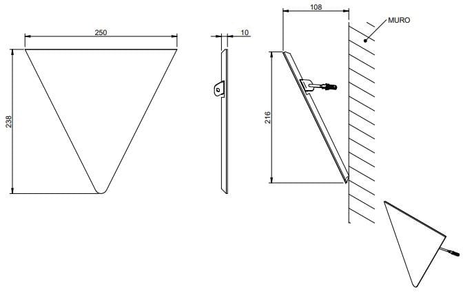 Настенная мыльница из нержавеющей стали для душа Rubinetterie Treemme 40 мм ARCH-00095110 - Вид №1