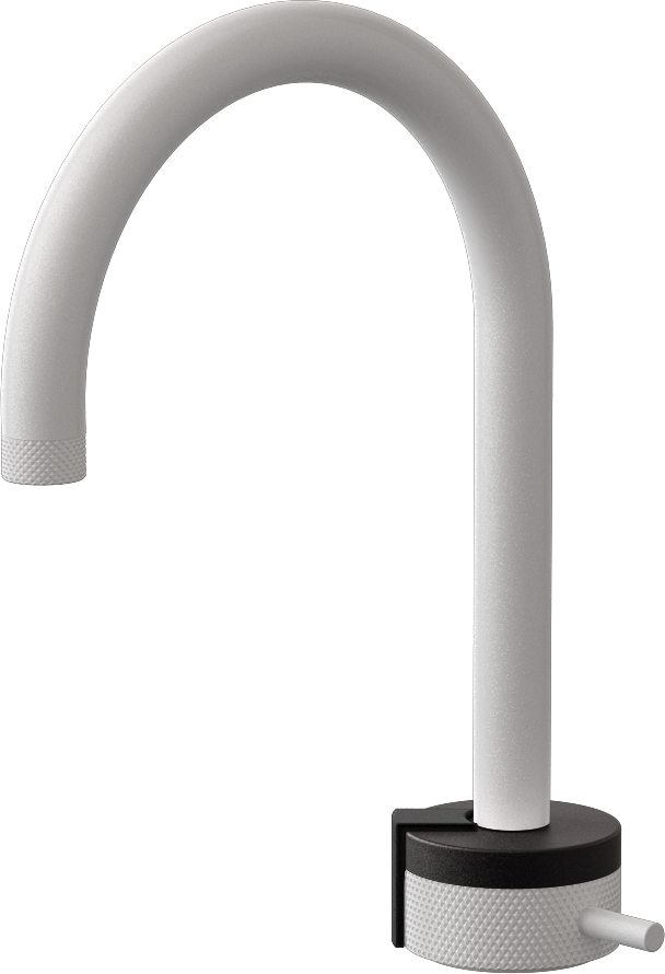 E-11502-R1BK-L2MBK-WT Однорычажный прогрессивный смеситель для раковины - излив 16см GRAFF MOD+