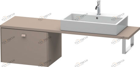 BR512304343 Brioso Шкафчик для компактной консоли Базальт матовый, декор Duravit