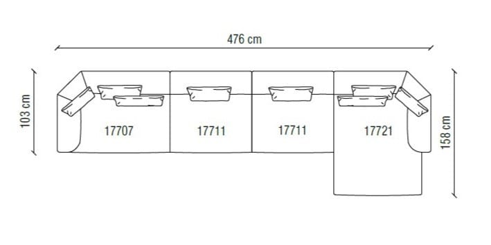 Ткань диван Frigerio FOSTER ARCH-00015336 - Вид №3