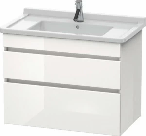 DS648802222 Тумбочка подвесная DuraStyle #DS6488 800 x 470 мм Белый глянцевый декор
