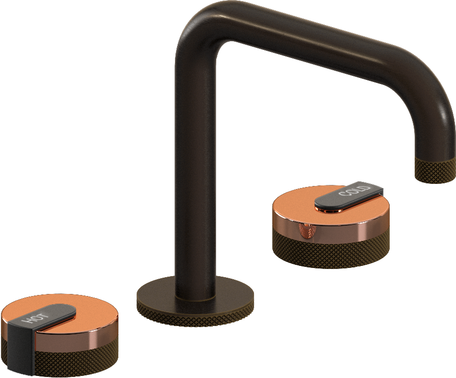 E-11511-R1RG-L1BK-OB Смеситель для умывальника на 3 отвертия GRAFF MOD+