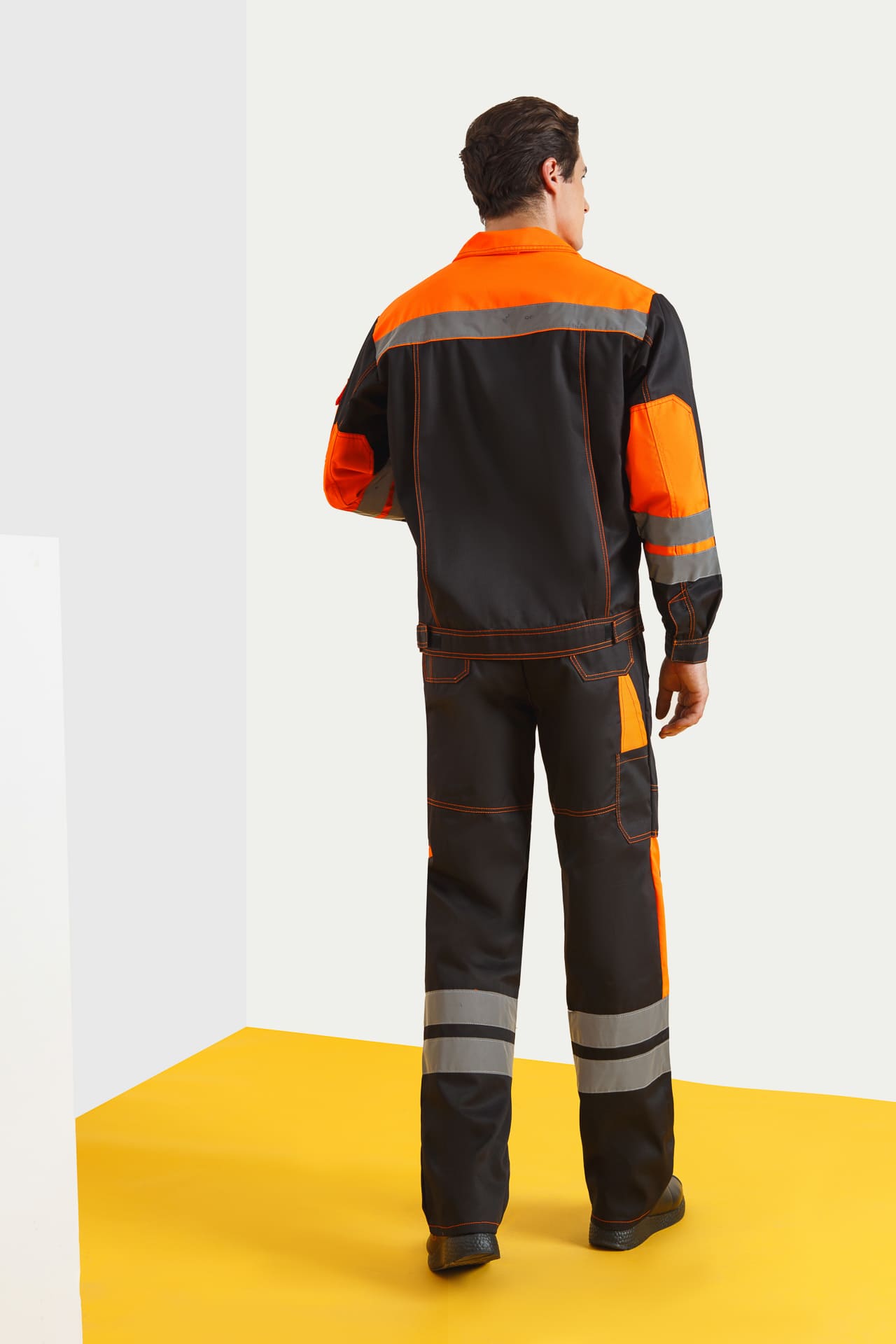 61848 Костюм "Профессионал-2" с СВП черно-оранжевый  Летняя спецодежда  размер 60-62/182-188  - Вид №15