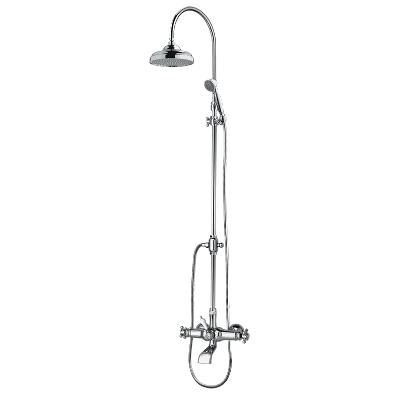 129190 PREMIUM Хром Термостатический ванна-душ с телескопической колонной Хром GRB MIXERS 