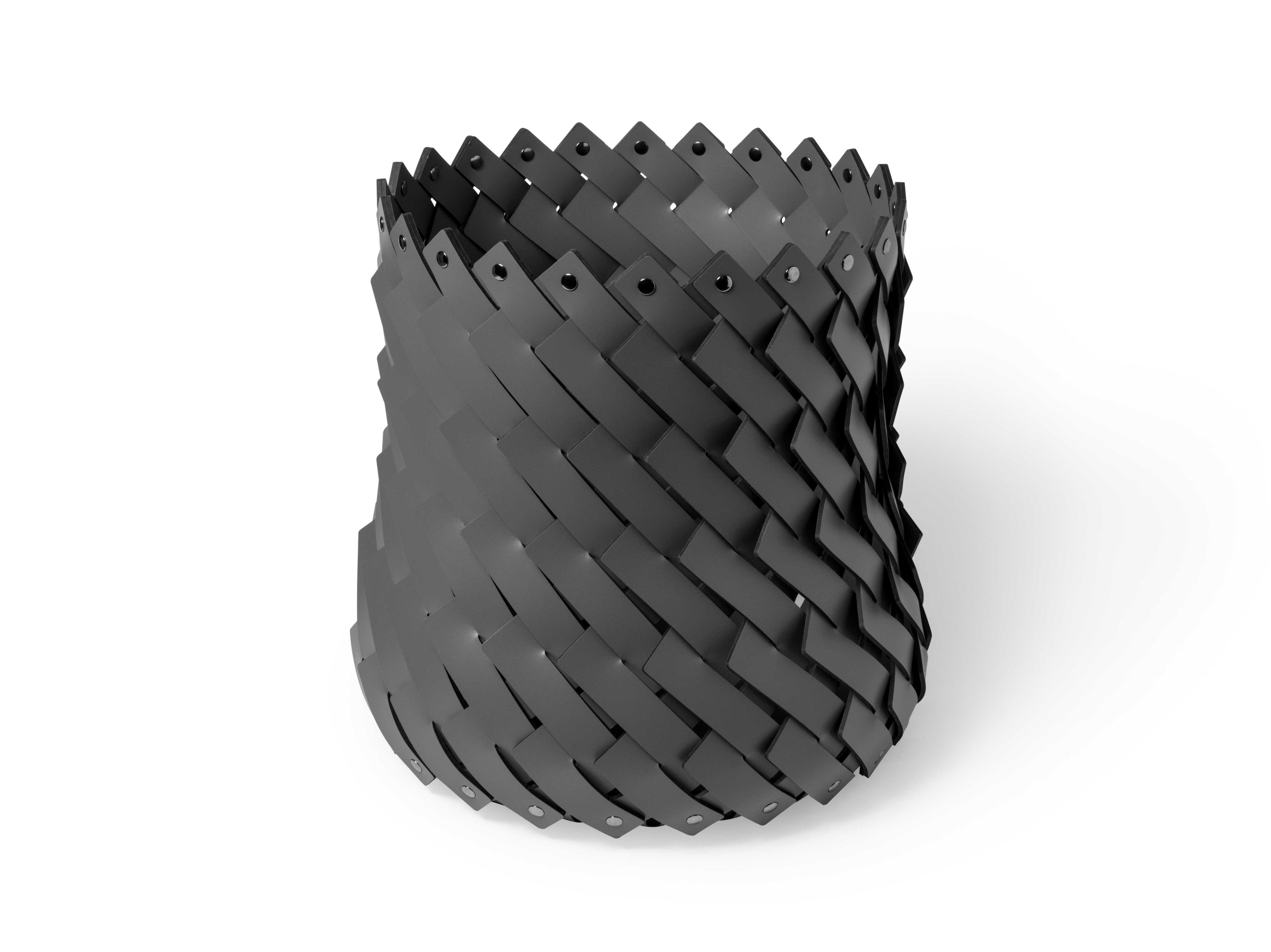 Круглый журнальный столик из регенерированной кожи Pinetti ALMERIA ARCH-00142103 - Вид №1