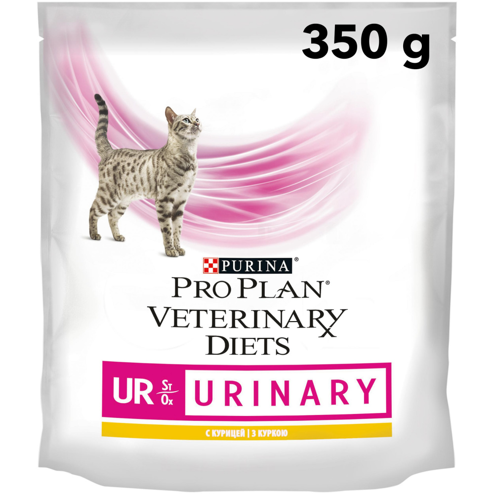 ПР0033153 Корм для кошек Veterinary Diets UR St/Ox при болезни нижних отделов мочевыводящих путей, курица сух. 350г Pro Plan 