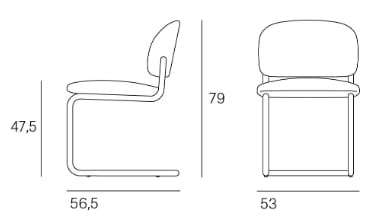 Мягкий тканевый консольный стул Blasco&Vila RC Metal ARCH-00037998 - Вид №5