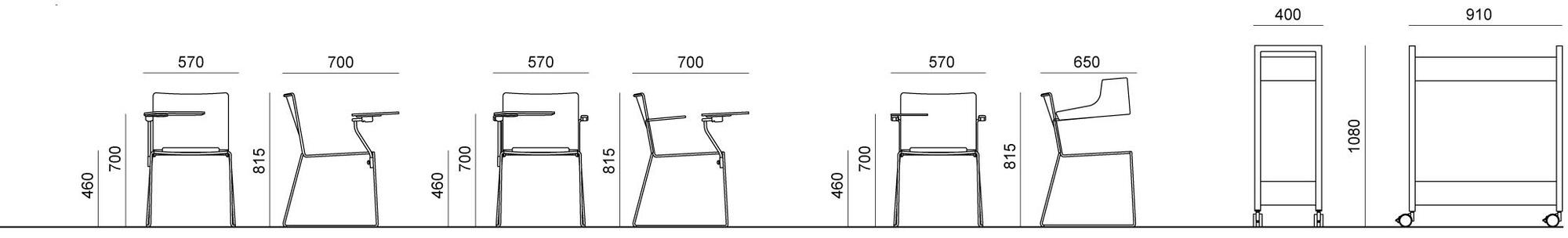 Diemmebi Полипропиленовый стул с салазками и подлокотниками Lafilò sun-id-1375931 - Вид №4