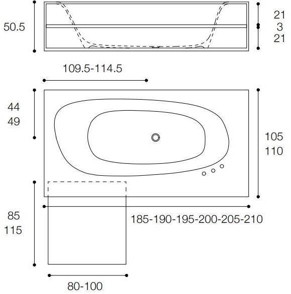 FALPER Ванна Cristalplant с деревянной скамьей sun-id-1485124 - Вид №2