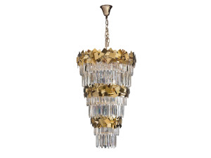 Люстра из нержавеющей стали с кристаллами