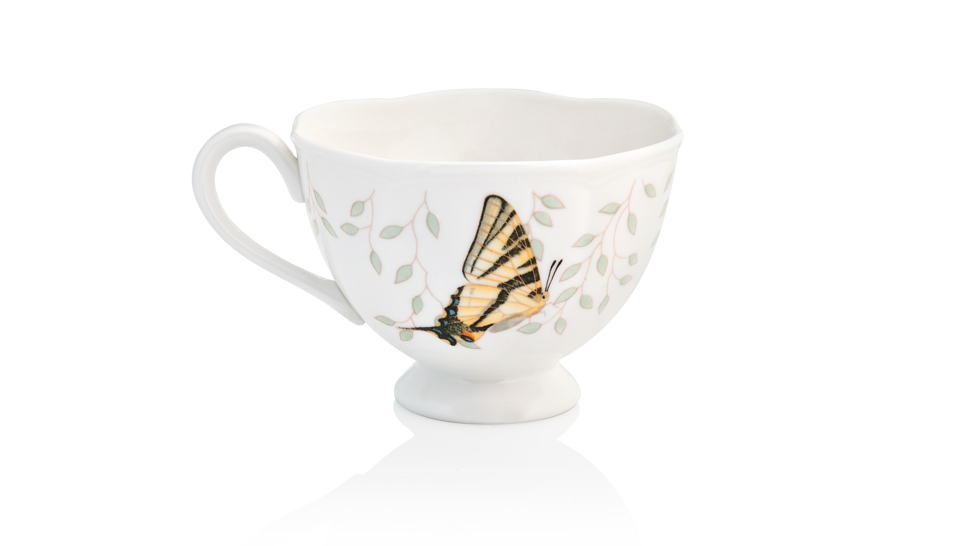10525120 Lenox Чашка чайная с блюдцем Lenox "Бабочки на лугу" 240мл Фарфор  - Вид №2