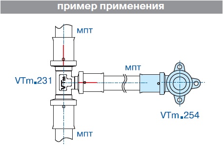 VTm.254.N.002005 Пресс-фитинг – угольник с креплением (водорозетка) Valtec 20 мм х 3/4"  - Вид №9