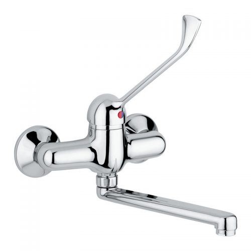 2400 Idral Смеситель для раковины настенный, однорычажный, с клиническим рычагом 