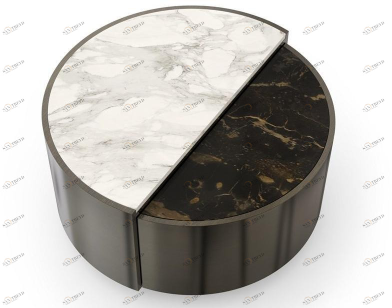 Porustudio Круглый журнальный столик с вещевым ящиком sun-id-1475991