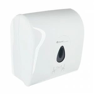 CTS302 TOP AUTOMATIC MAXI механический диспенсер для бумажных полотенец в рулонах, пластик ABS, глянцевый белый, серое окно Merida