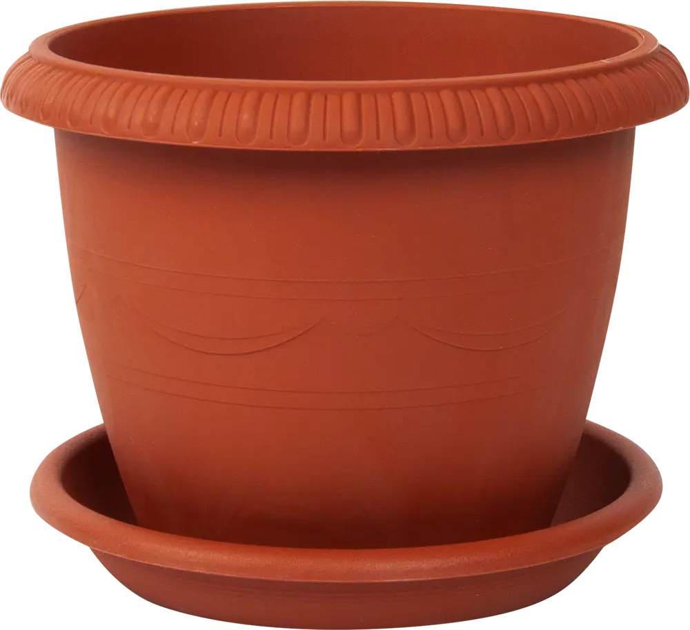 ТЕК.А.ТЕК Горшок Le Jardin терракотовый с поддоном для растений 11951899