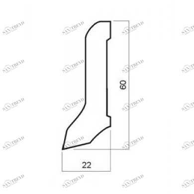 Плинтус La San Marco Profili Арктик Шпонированный Дуб 2500х60 мм 1010000448