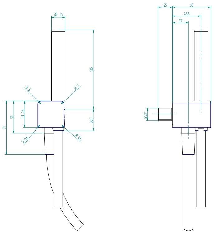 ZAZZERI Встроенный смеситель с ручным душем Qquadro sun-id-1361539 - Вид №4