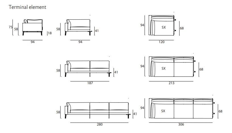 Ткань диван Living Divani Floyd ARCH-00102977 - Вид №7