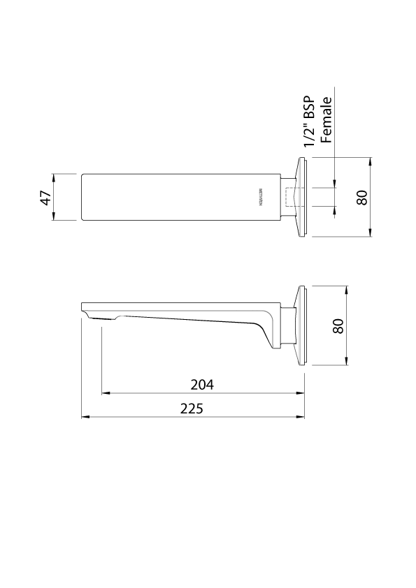 SFSPWBTCP Излив для настенного монтажа Methven SURFACE - Вид №1