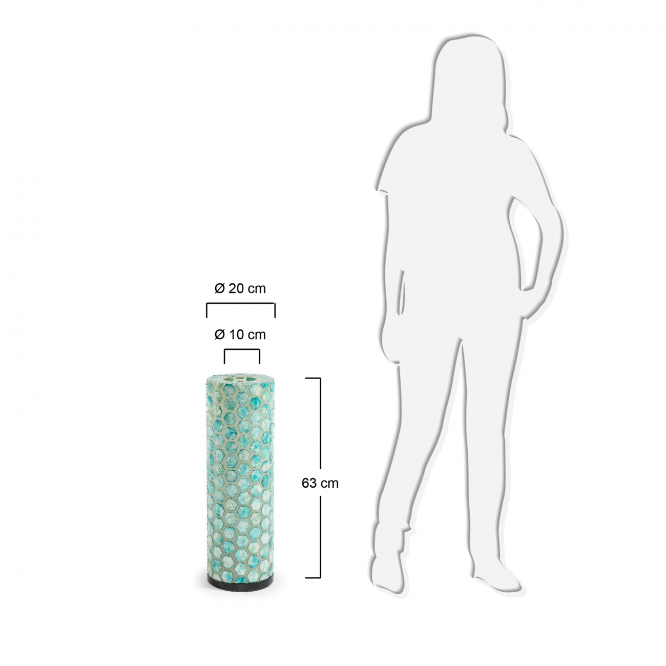 Настольная лампа Haley 47663 BARCELONA DESIGN ВАЗА 144453 Бирюзовый;мятный  - Вид №1