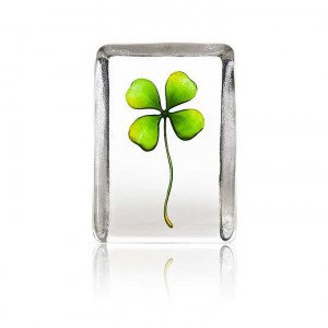 34243 Скульптура "Четырёхлистный клевер", зелёная, 80/110 мм. Maleras
