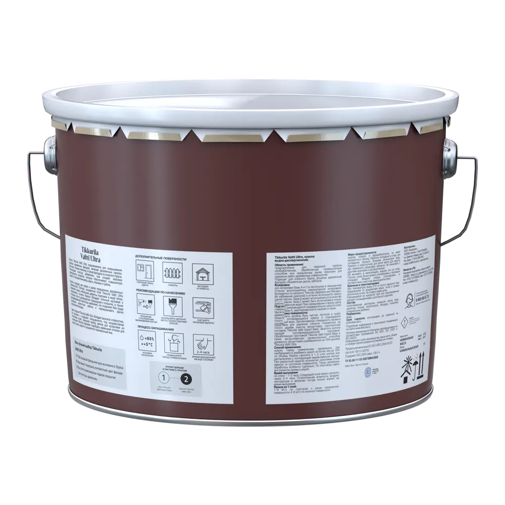Tikkurila Valtti Ultra - матовая фасадная краска для дерева, прозрачная база С 9 л 87660466 STLM-0853700 - Вид №1