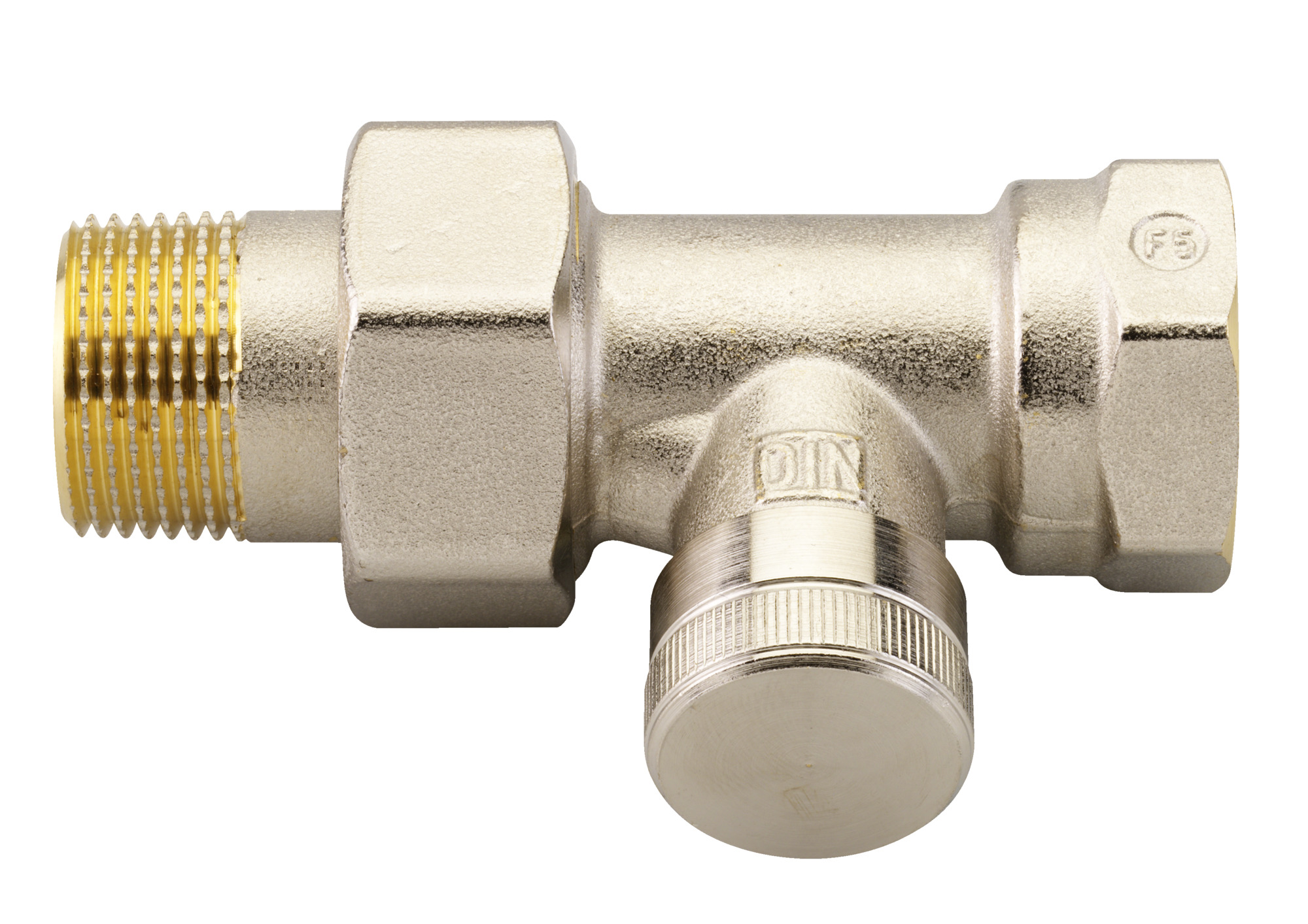 Danfoss Клапан RLV для бокового присоединения к радиатору RLV-CX Клапан запорный Ду 15, прям. хром 003L0274  - Вид №9