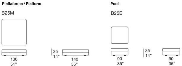 Paola Lenti Квадратный садовый пуф Cove sun-id-1510548 - Вид №1