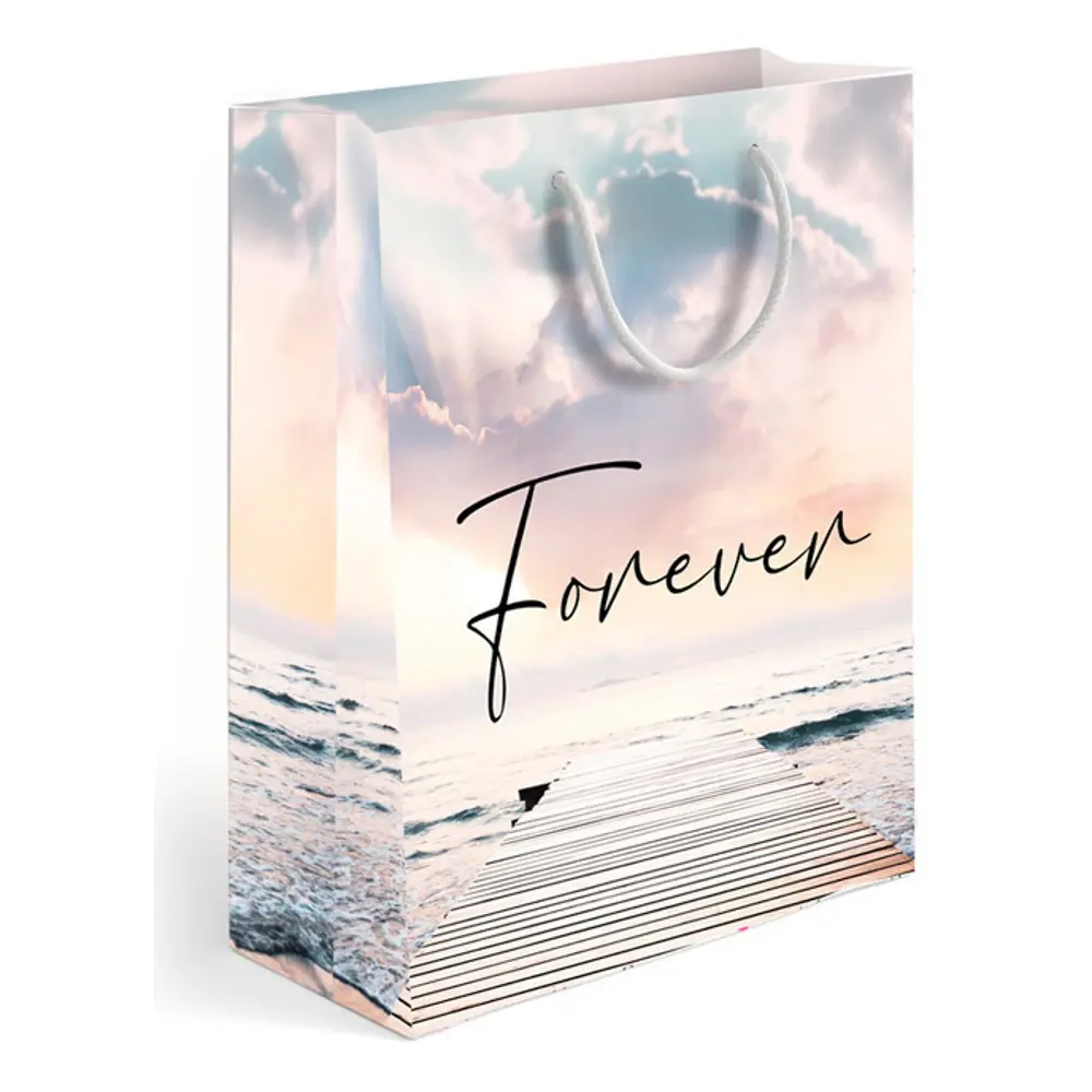 Пакет подарочный Симфония Закат 32x26x12 см цвет бежевый STLM-2154356