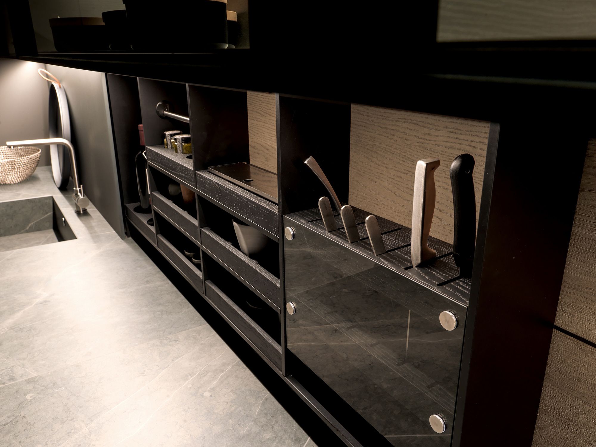 Деревянная кухня с полуостровом MODULNOVA Light ARCH-00021032 - Вид №2