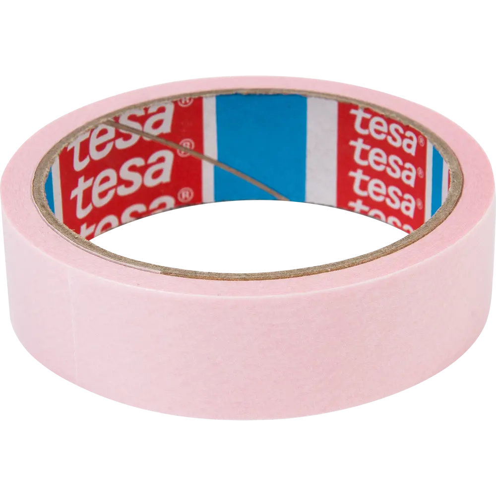 Лента малярная розовая Tesa, 25 мм x 25 м 13127123 STLM-2139827 