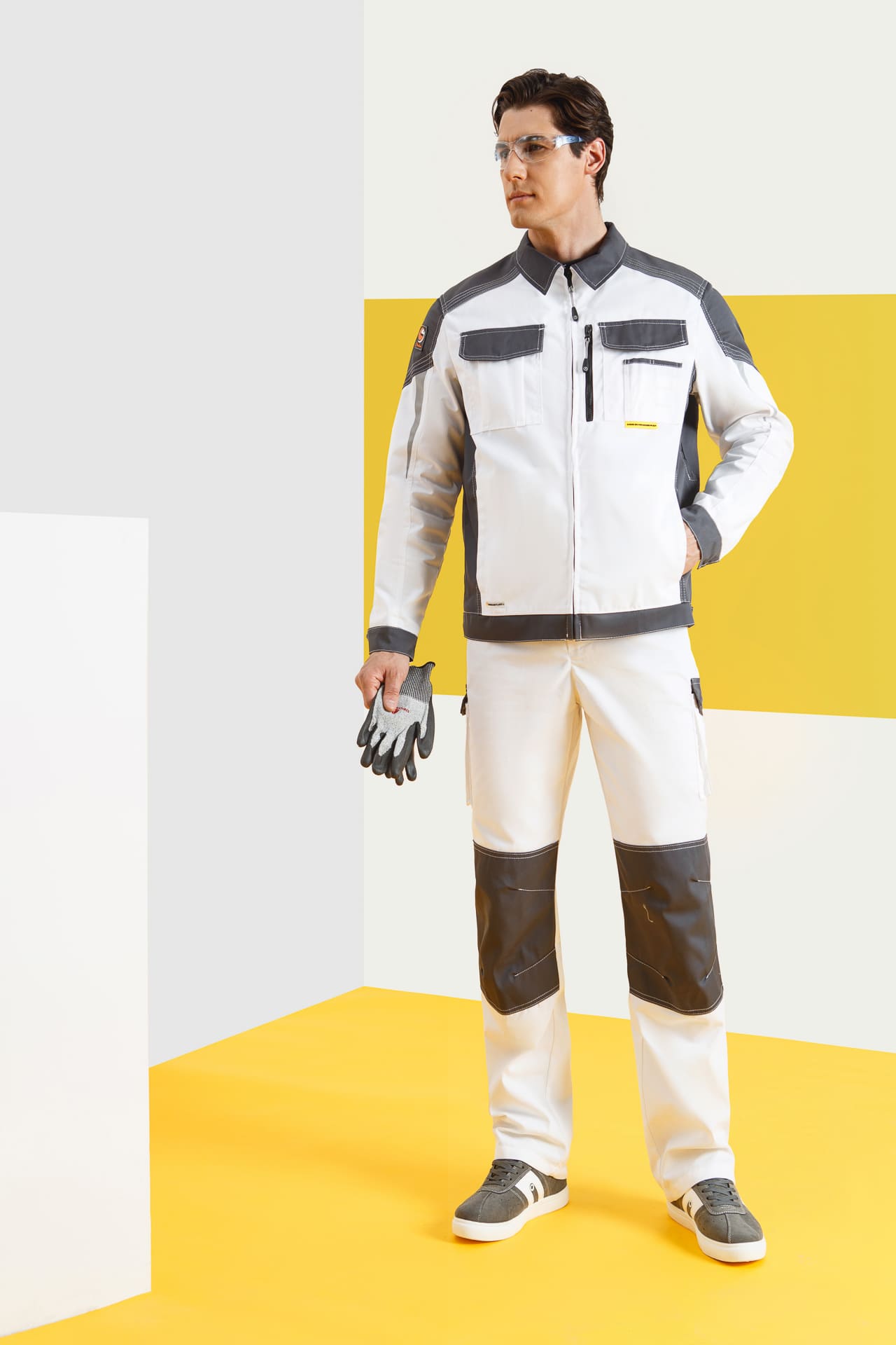 4974832 Костюм  NEW белый графит STATUS  Летняя спецодежда  размер 60-62/182-188  - Вид №6