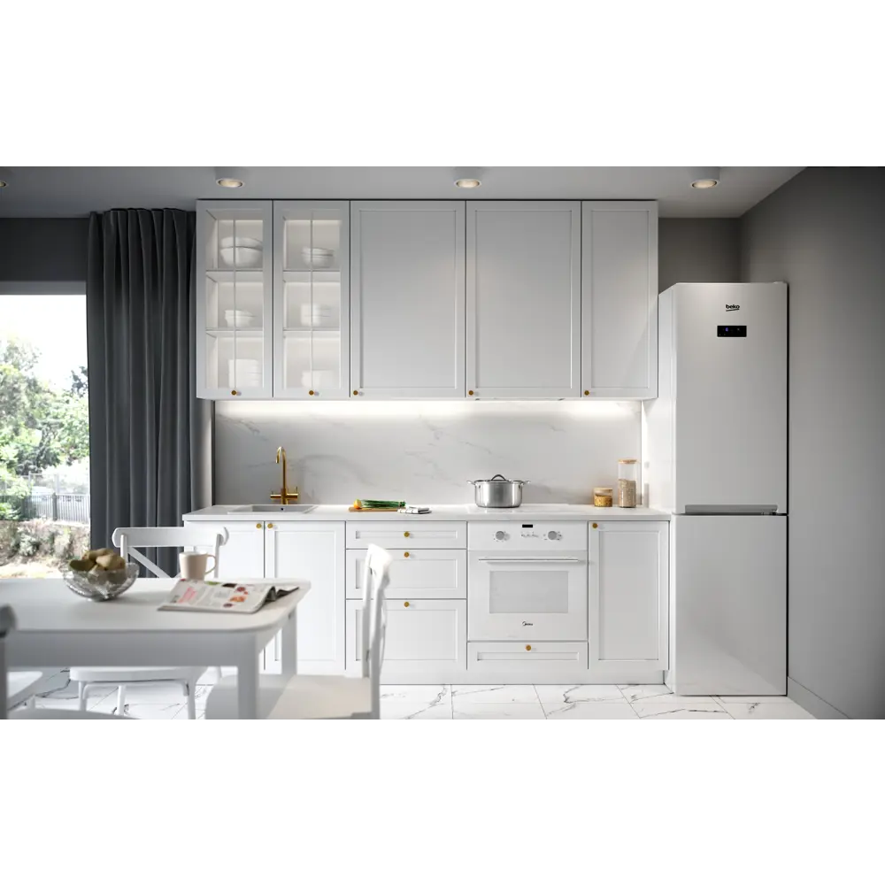 Фасад кухонный DELINIA ID Ньюпорт 44.7×76.5 см матовый белый с филенкой 82010396 STLM-0017286 - Вид №3