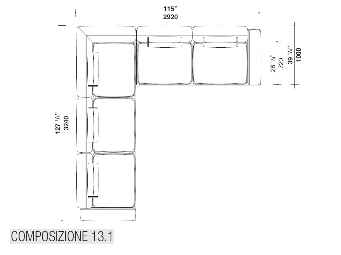 Модульный тканевый диван Lema двор ARCH-00115540 - Вид №20