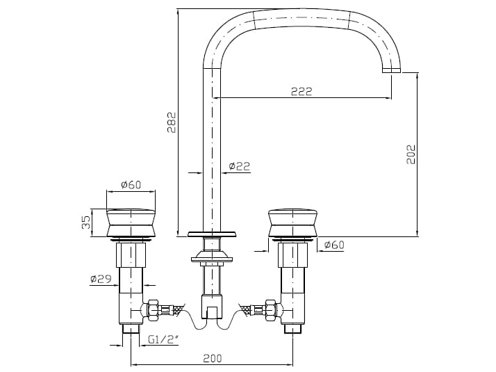 Смеситель для раковины из нержавеющей стали с ограничителем расхода Zucchetti Sablier ARCH-00003147 - Вид №2