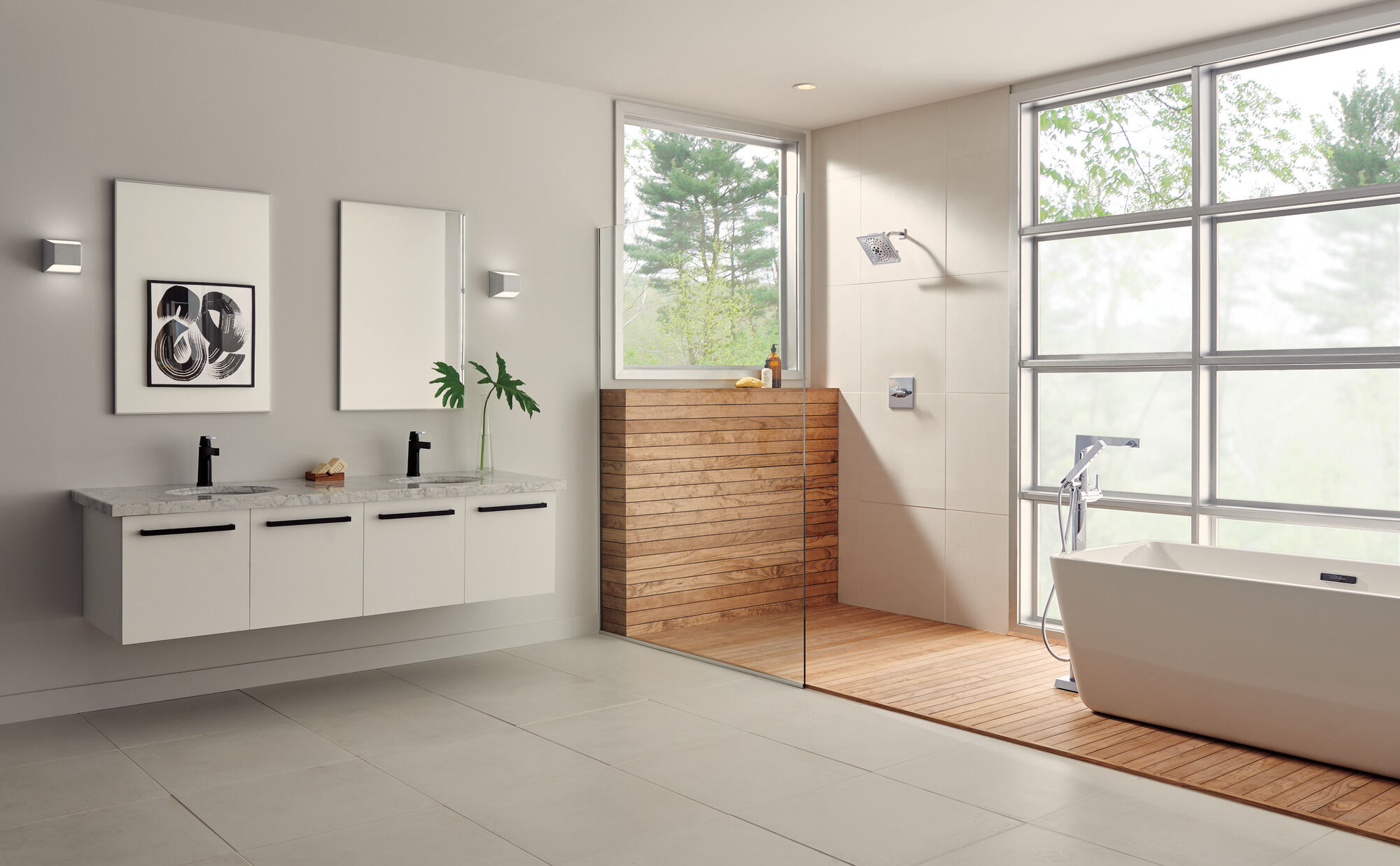 T17274 Накладка для душа Monitor® 17 серии H2Okinetic® Delta Faucet Zura Хром  - Вид №4