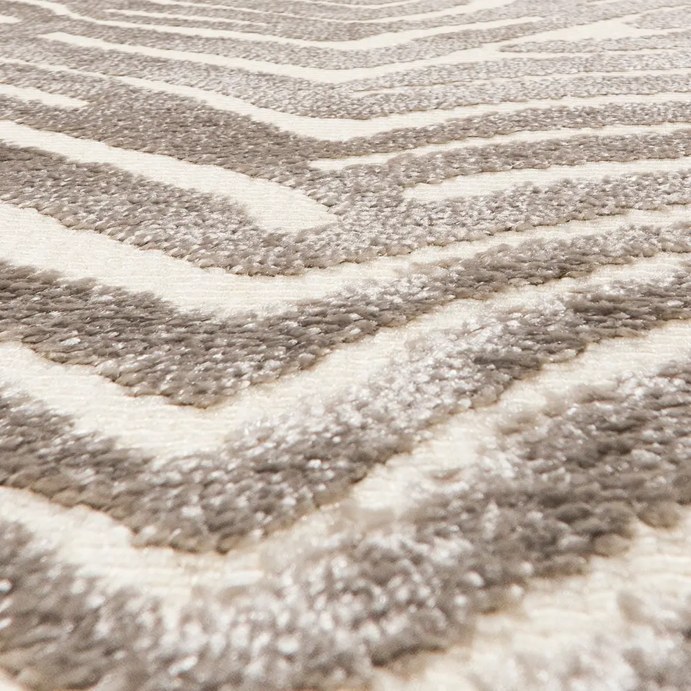 Ковер полипропилен Relief 40146/70 200x290 см цвет светло-серый 82167762 STLM-2193046 BALTA  - Вид №3