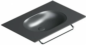 175HZNS Подвесная раковина настенная консольная овальная CERAMICA CATALANO  черная