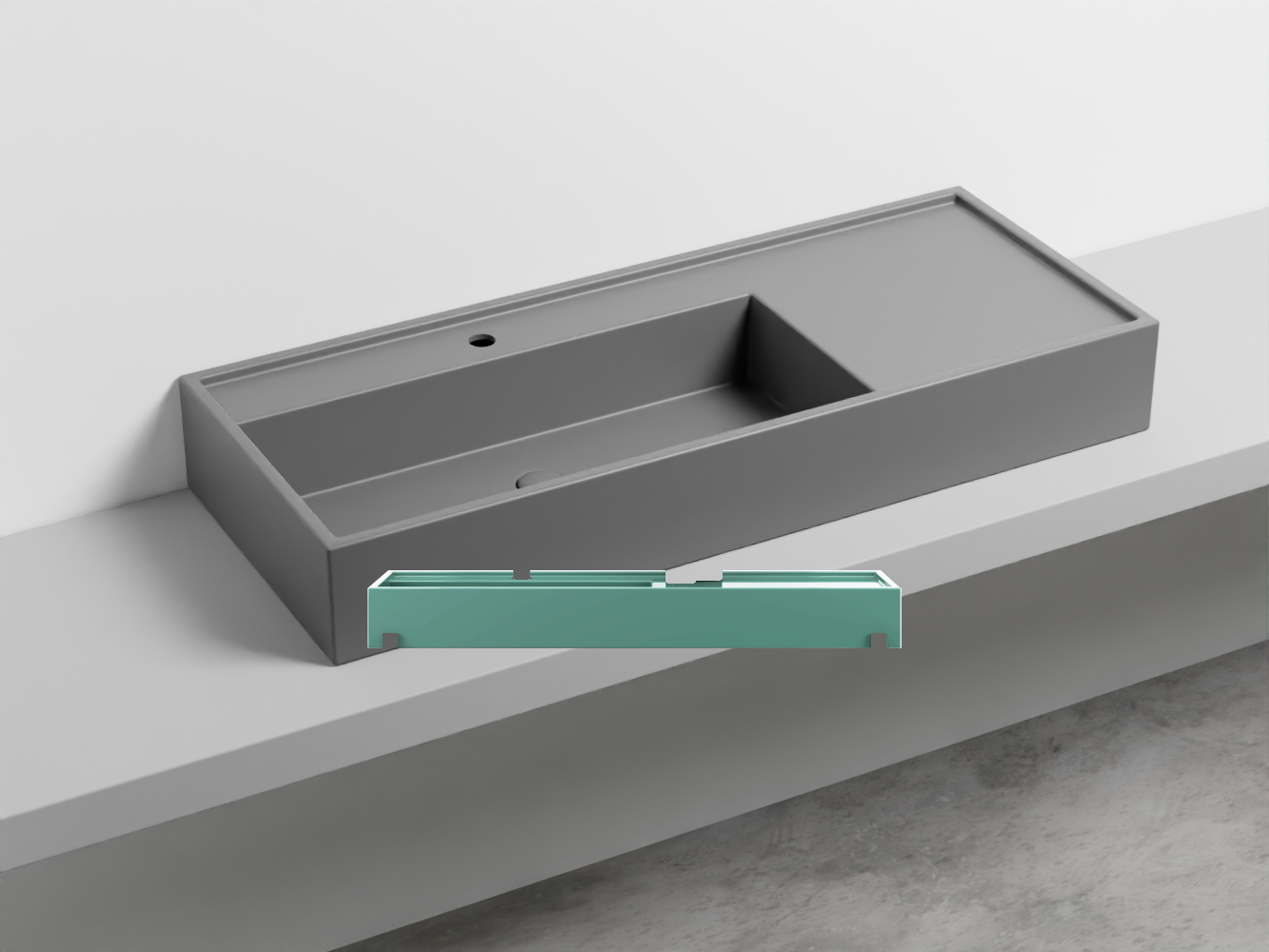 PNLA-SM Керамическая раковина на одно отверстие 140 cielo Plinio Ceramica Cielo