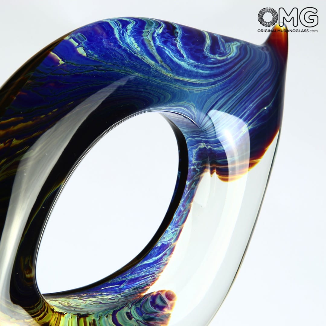 2522 ORIGINALMURANOGLASS Скульптура Венецианские маски - халцедон - муранское стекло -автор Andrea Tagliapietra - Original Murano Glass OMG 15 см  - Вид №1