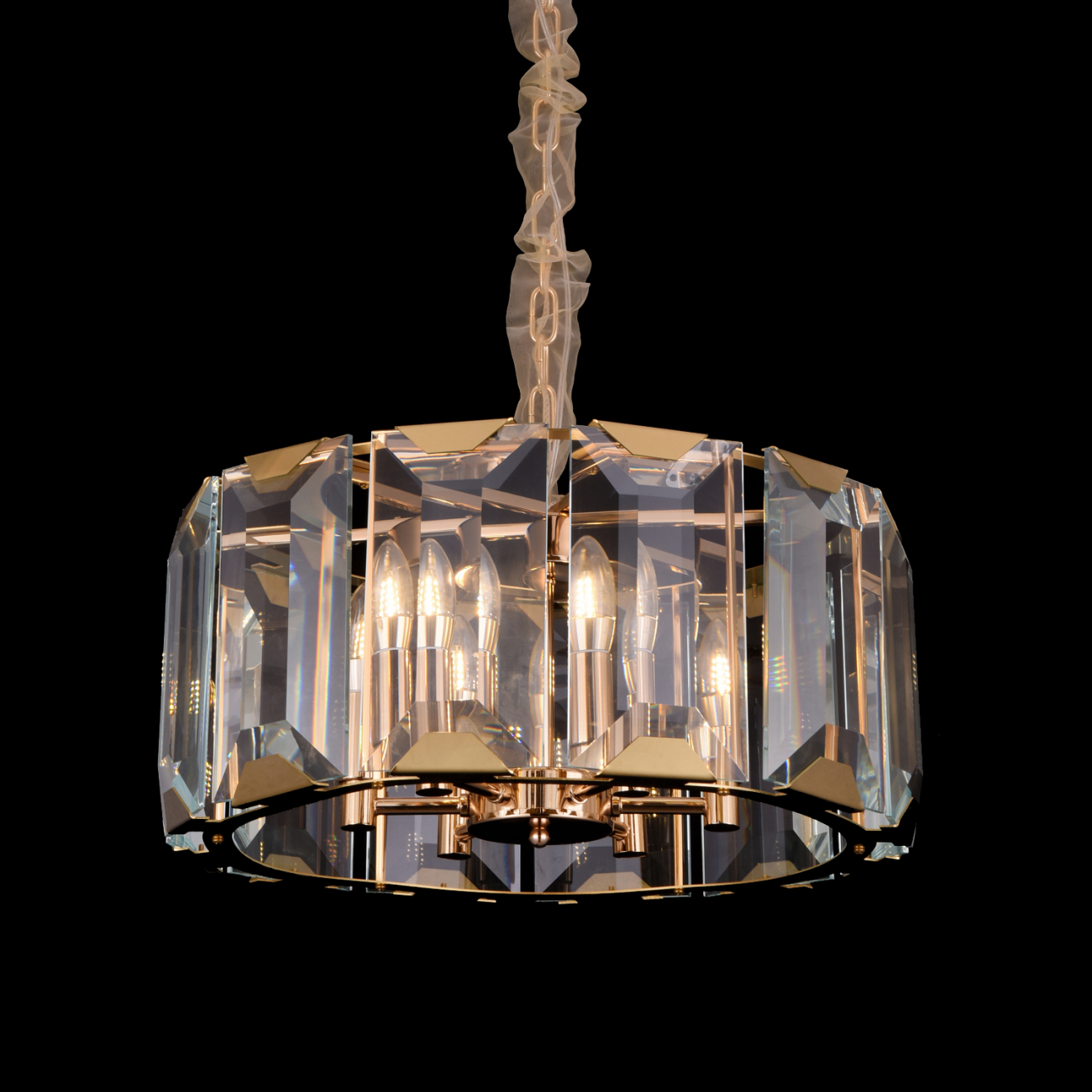 Подвесной светильник Harlow Crystal L5 gold от Delight Collection B8006 L5 DELIGHT COLLECTION ДИЗАЙНЕРСКИЕ 243929 Прозрачный;золото  - Вид №2