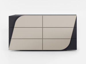 Комод с кожаной обивкой